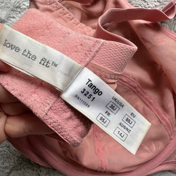 Panache Superbra PINK Tango Balconette Bra 36J - Picture 5 of 6